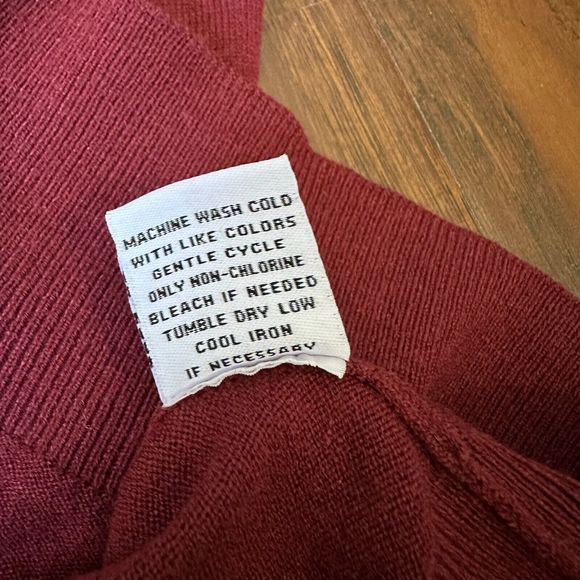 NWT 525 AMERICA Raundi Cold Shoulder Collarbone Pullover Sweater in Garnet - Picture 9 of 10